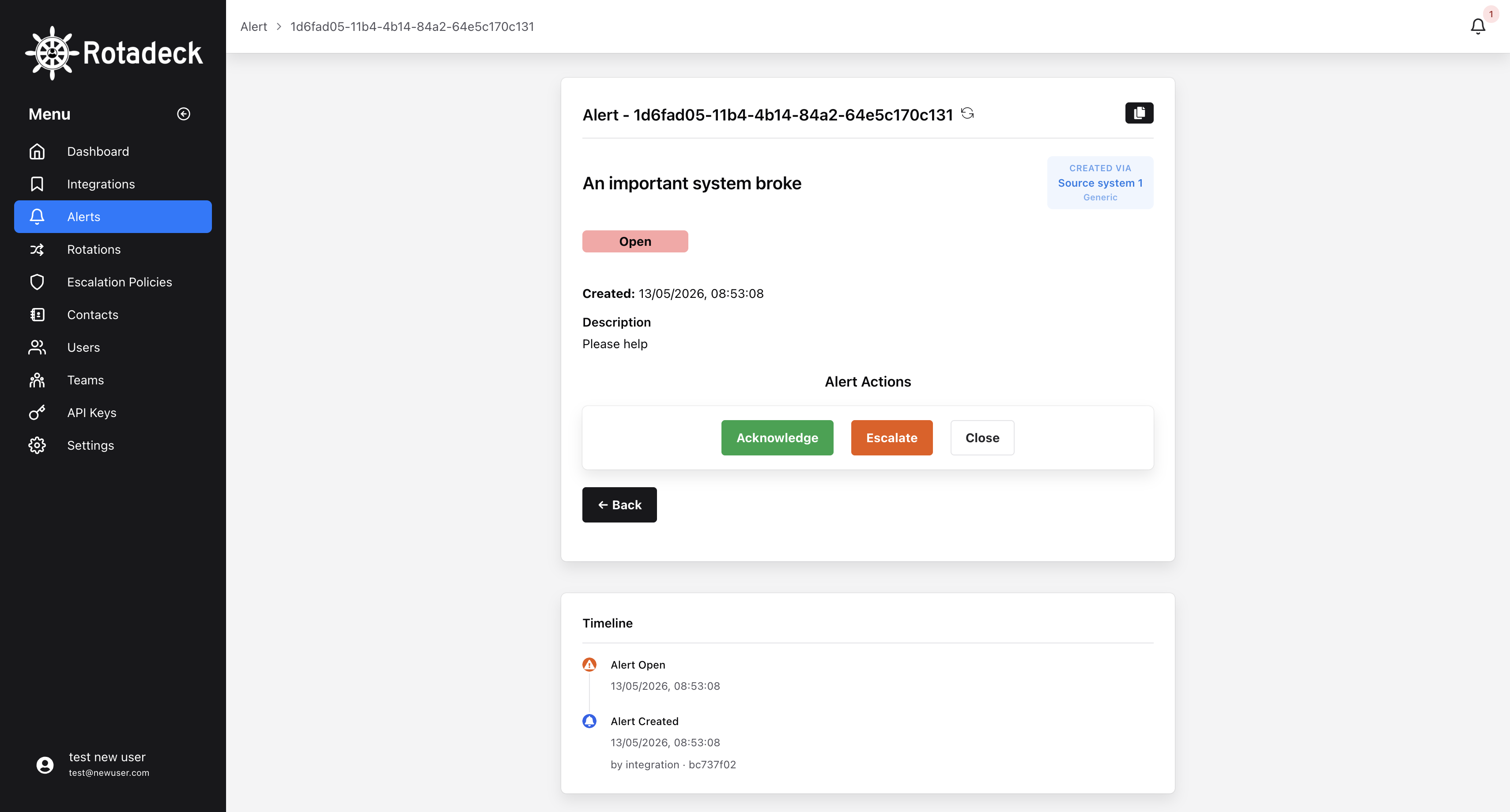 Rotadeck integrations and alerts